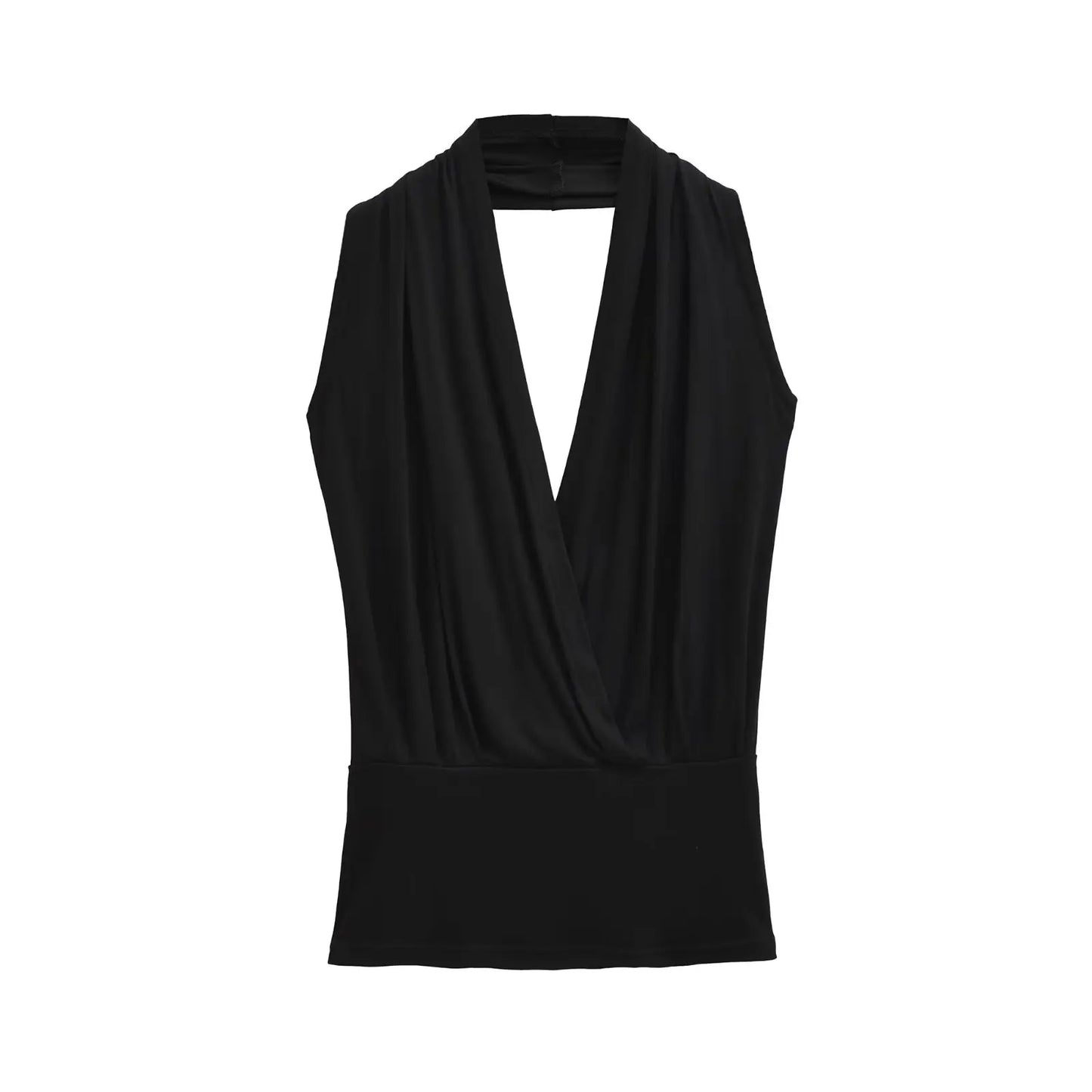 Wrap collar tank top