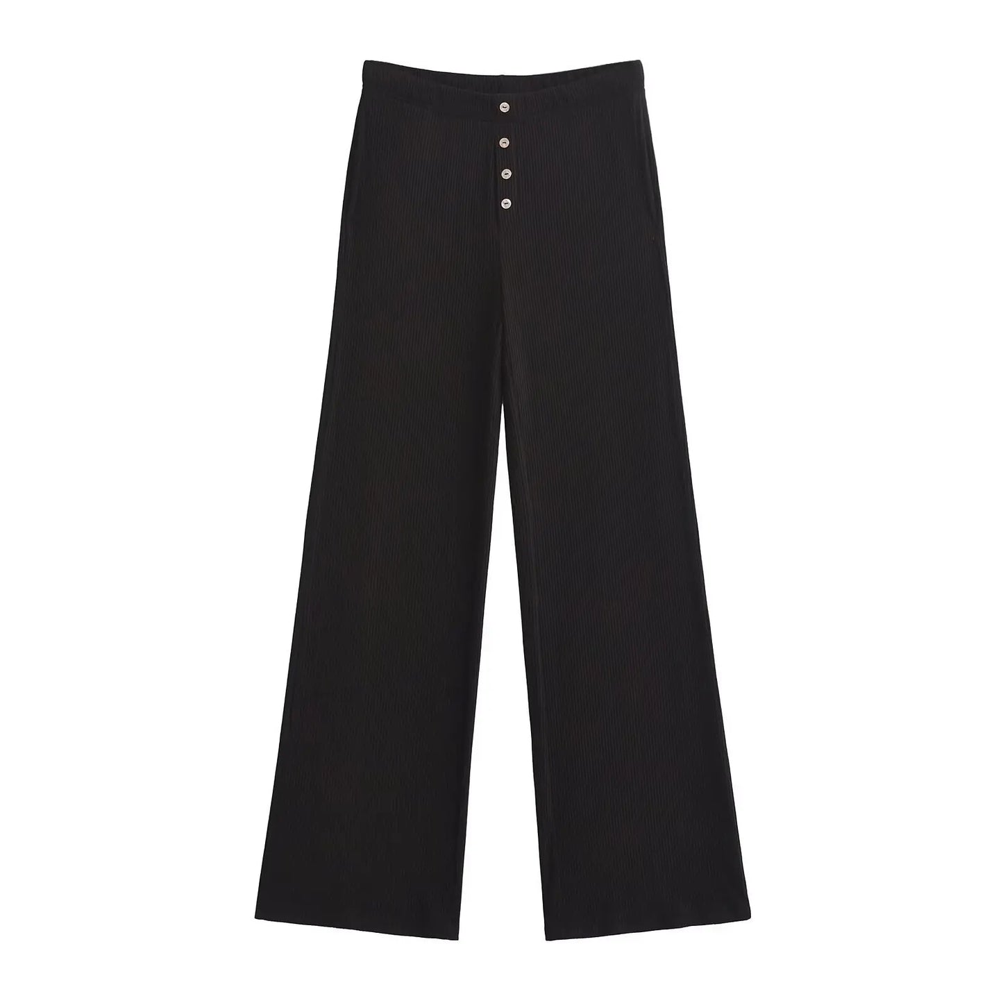 Aesthetic long pants with buttons