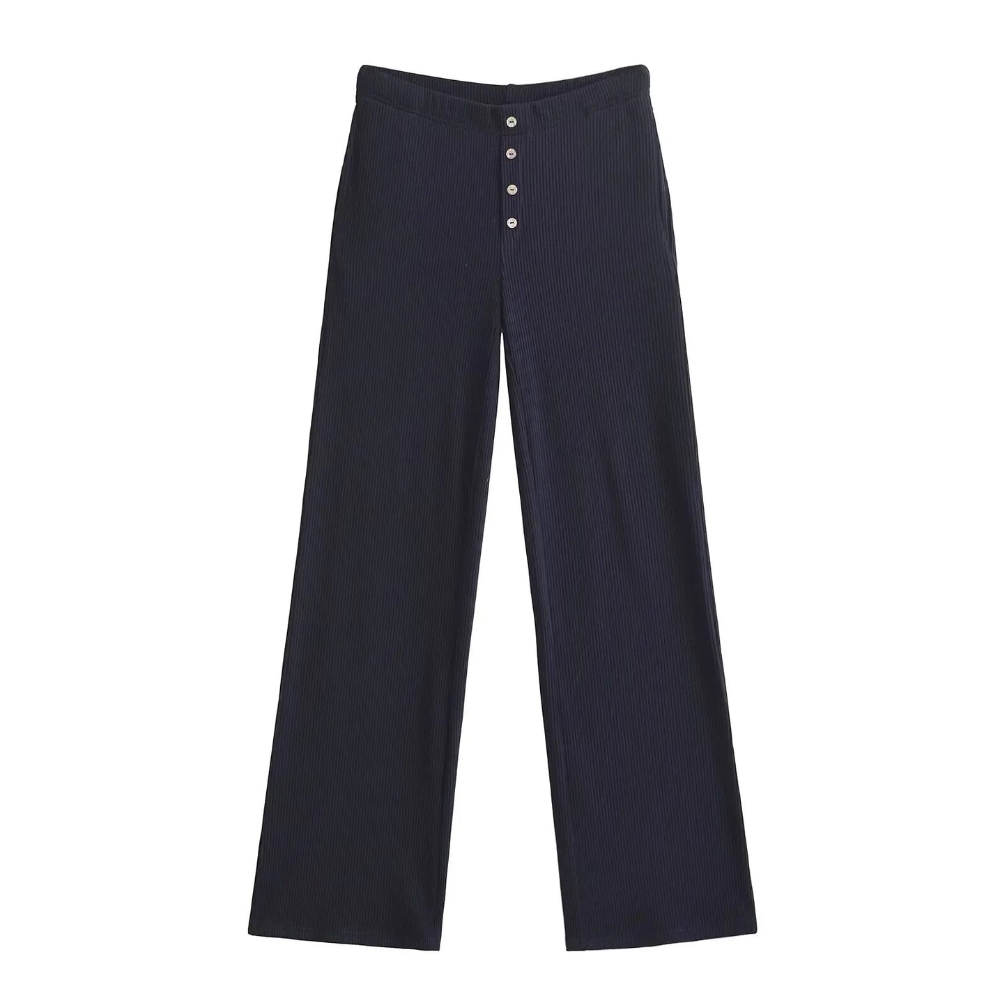 Aesthetic long pants with buttons