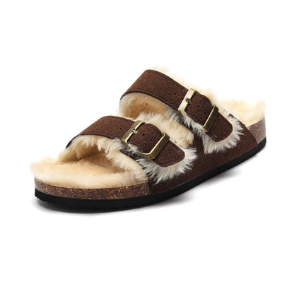 Extra furry sandals