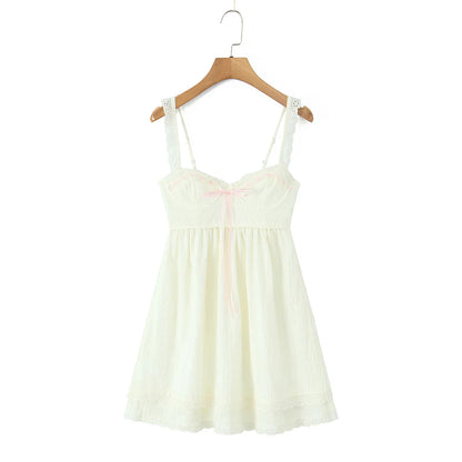 Mini dress with tie back