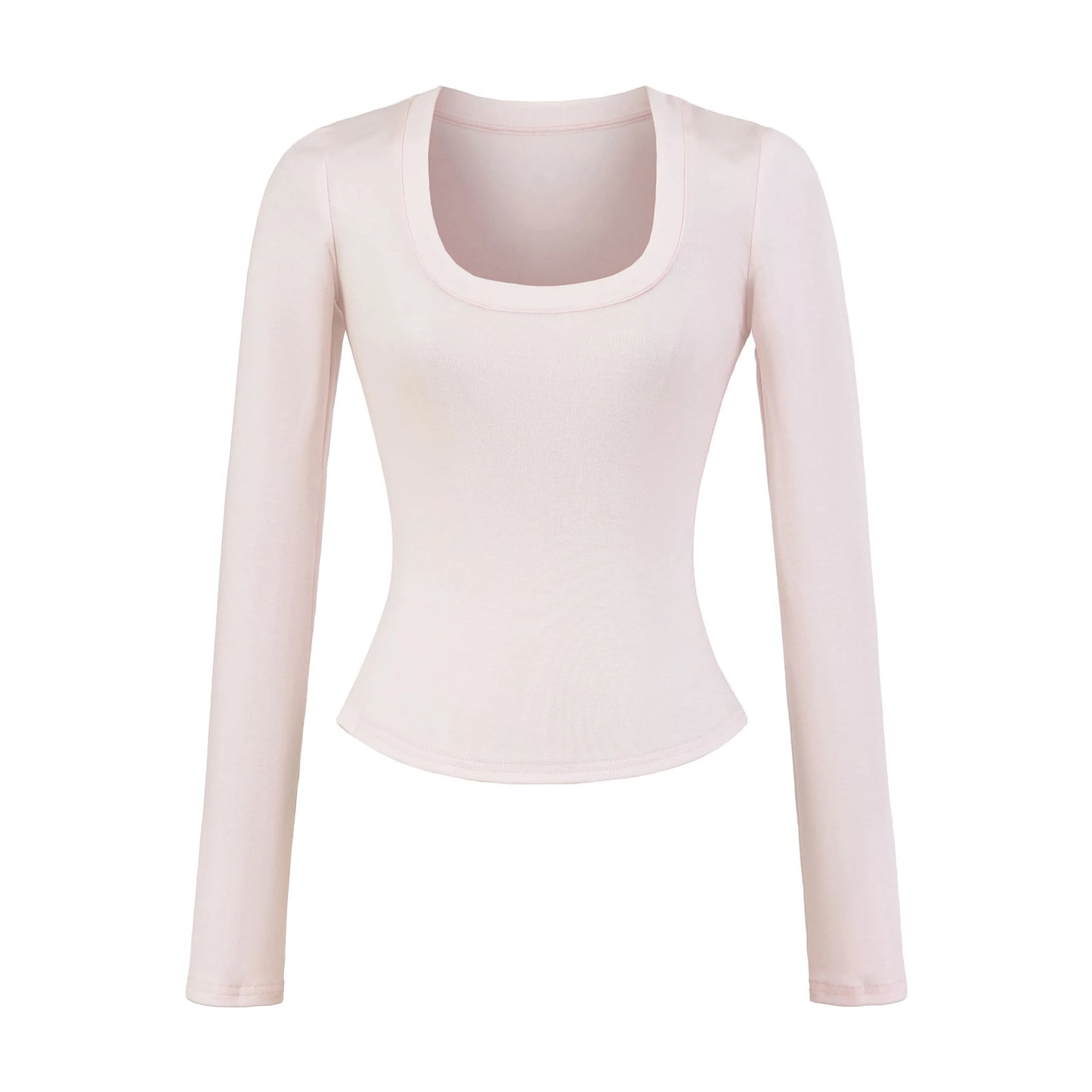 A soft long shirt with a round neckline