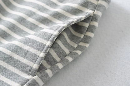 Soft flared striped pants