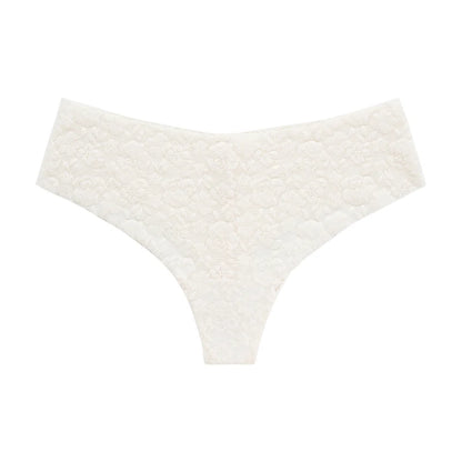 Floral lace thong