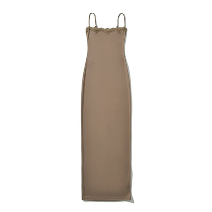 Bodycon dress with lace decorations