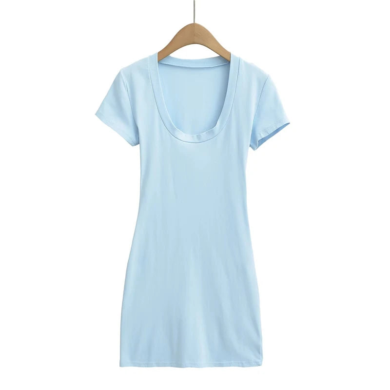 Basic round neckline dress