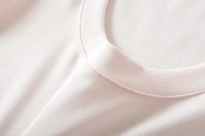 A soft long shirt with a round neckline