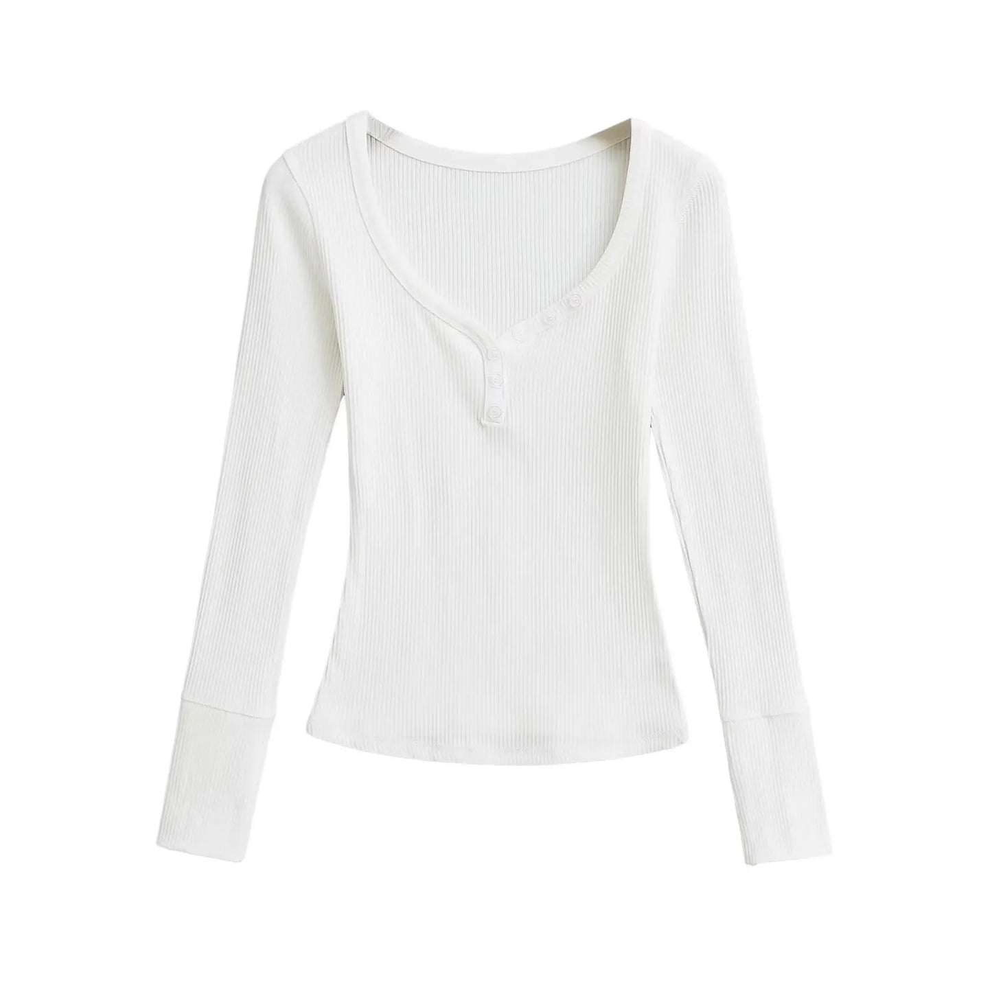 Half-open button-down shirt