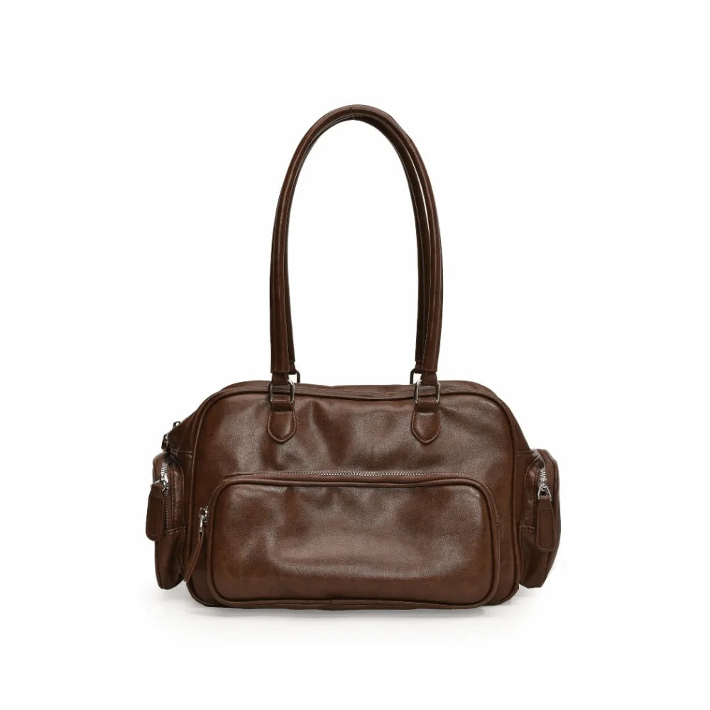 A small handbag with several pockets