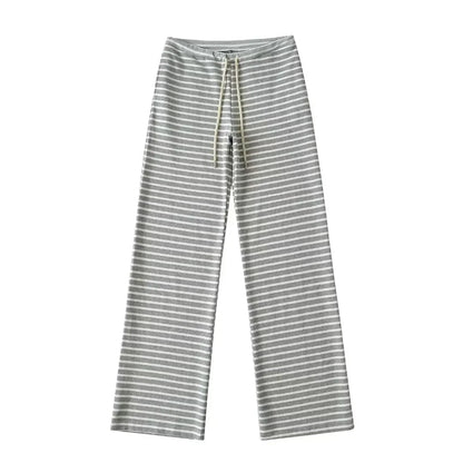 Soft flared striped pants