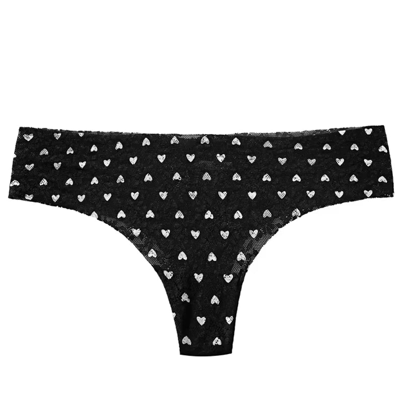 Thong underwear with illustrations