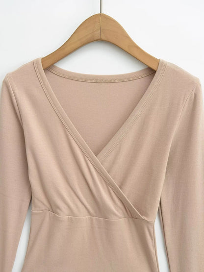 Long wrap shirt