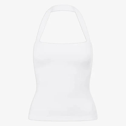 A slimming sporty collared tank top