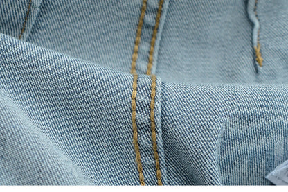 High cut jeans with two buttons