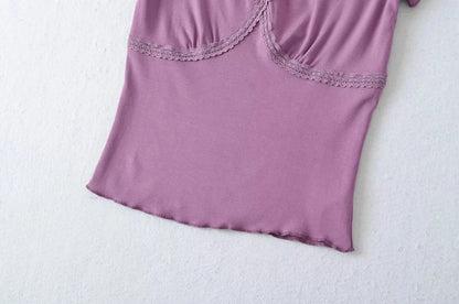 Lace triangle shirt