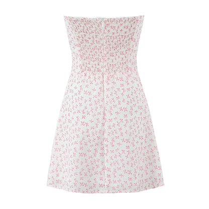 Bow tie dress with ribbon
