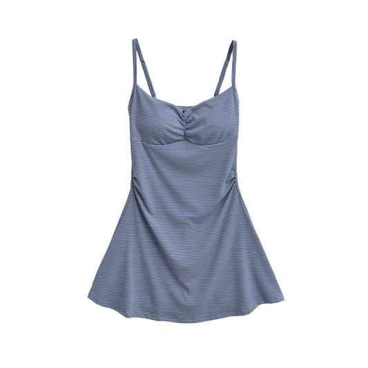 שמלת פסים עם חזייה מובנת