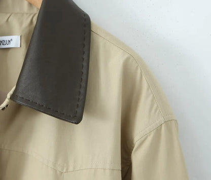beige oversized coat