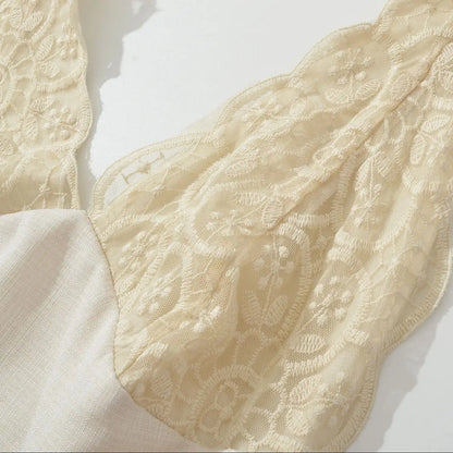 Lace collar dress