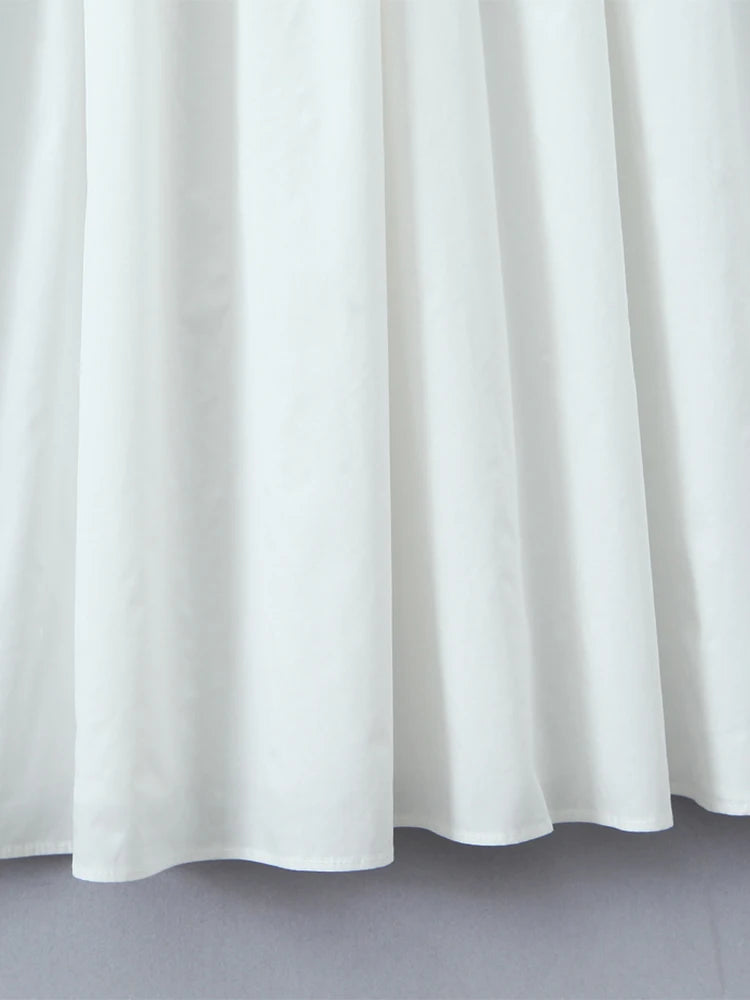 A dress with a classic neckline