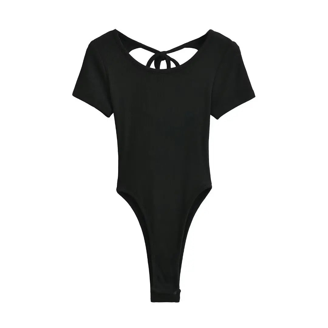 Bodysuit with open tie back