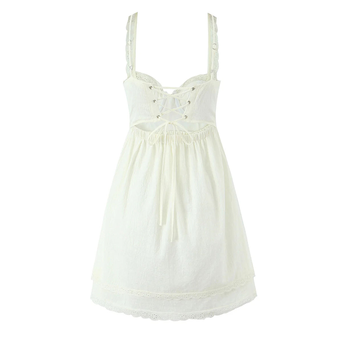Mini dress with tie back