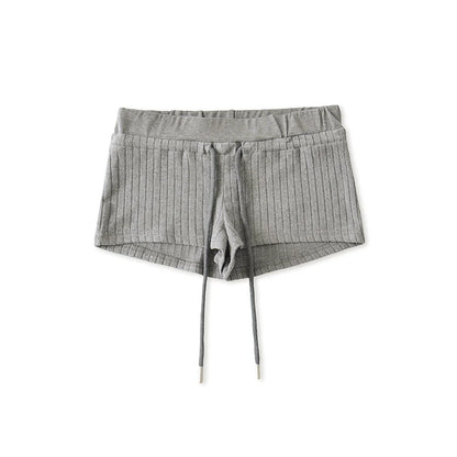 Mini shorts with striped texture