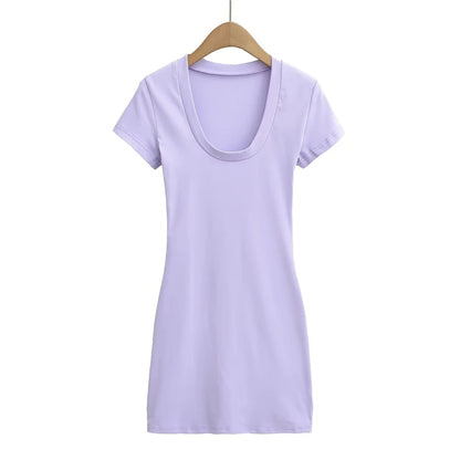 Basic round neckline dress