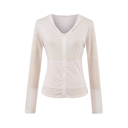Delicate soft striped sweatshirt