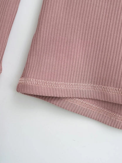 Half-open button-down shirt