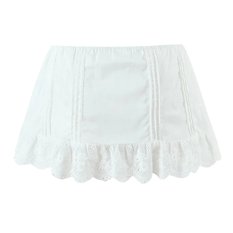 Aesthetic skirt with pink ribbon
