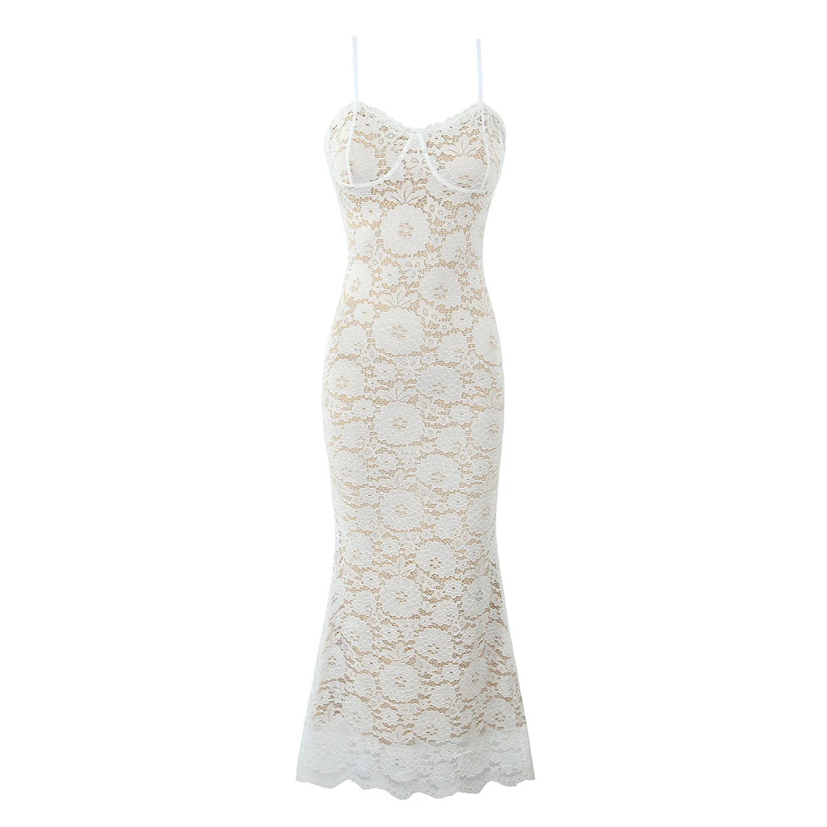 Long sexy lace dress