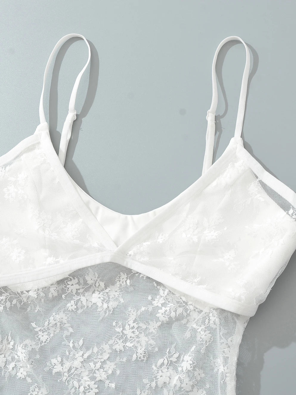 French style lace triangle tank top