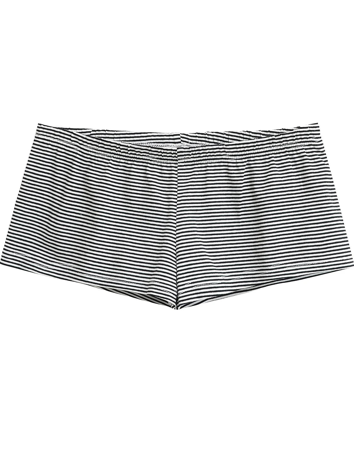 Low cut striped shorts