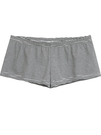 Low cut striped shorts