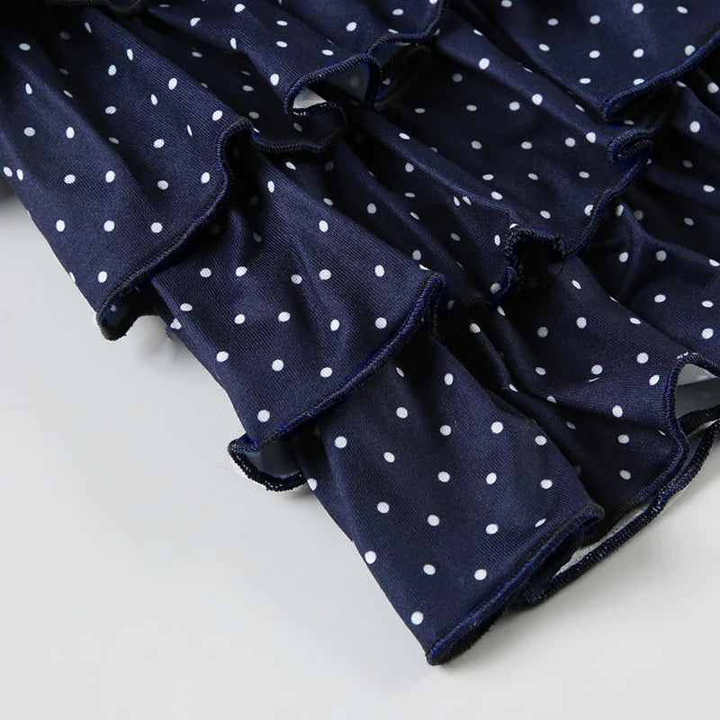 Dotted skirt and tank top set