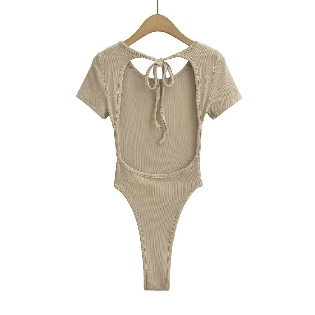 Bodysuit with open tie back