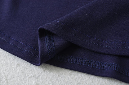 A soft long shirt with a round neckline