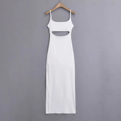 A dress with an opening in the stomach