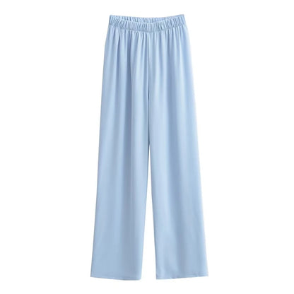 Elastic high waist pants