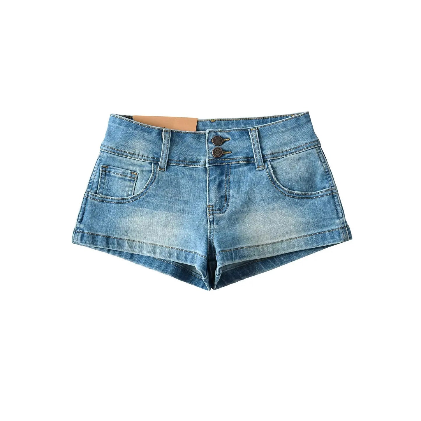 Short jeans with two buttons