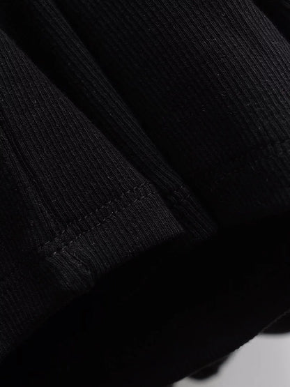 Buttoned v-neck overall