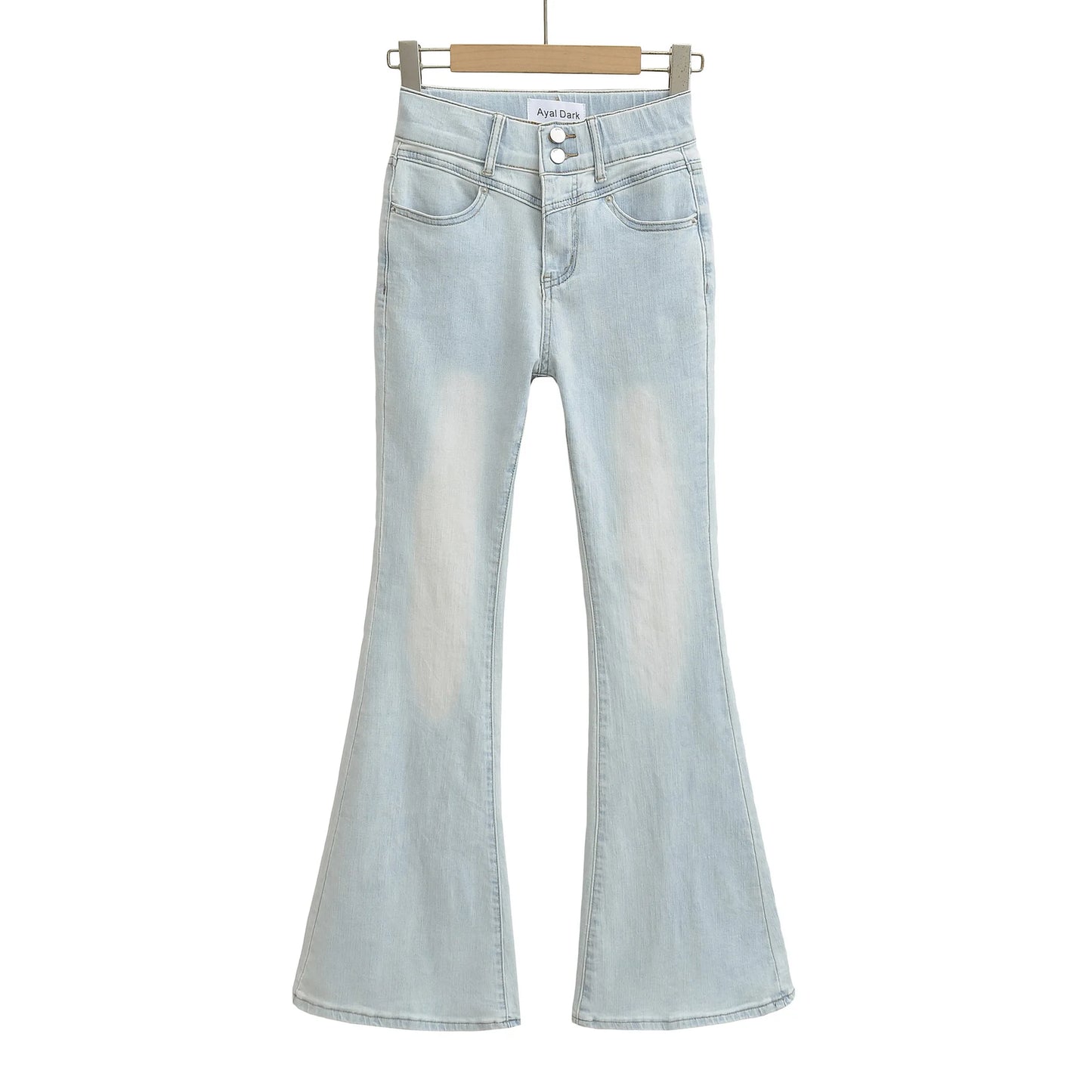 Wide jeans with ribbons at the back