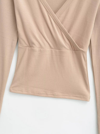 Long wrap shirt