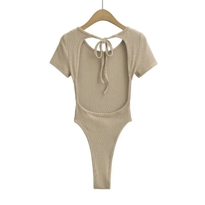 Bodysuit with open tie back