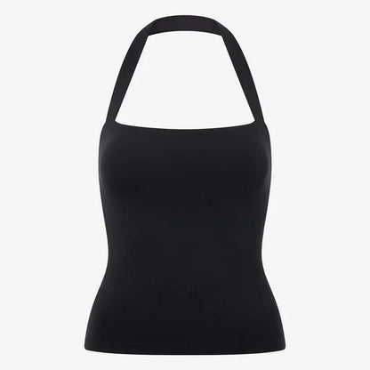 A slimming sporty collared tank top