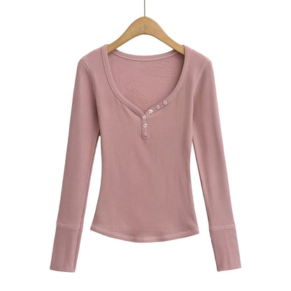 Half-open button-down shirt