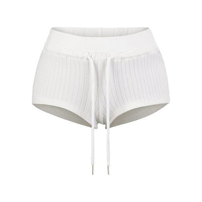 Mini shorts with striped texture