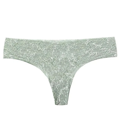 Thong underwear with illustrations