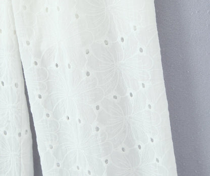 Tie pants with holes